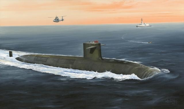 Hobbyboss 1:350 French Navy Le Triomphant SSBN Submarine
