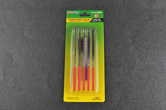 Master Tools 6pc Assorted Needle Files Set Inc Wire Brush.