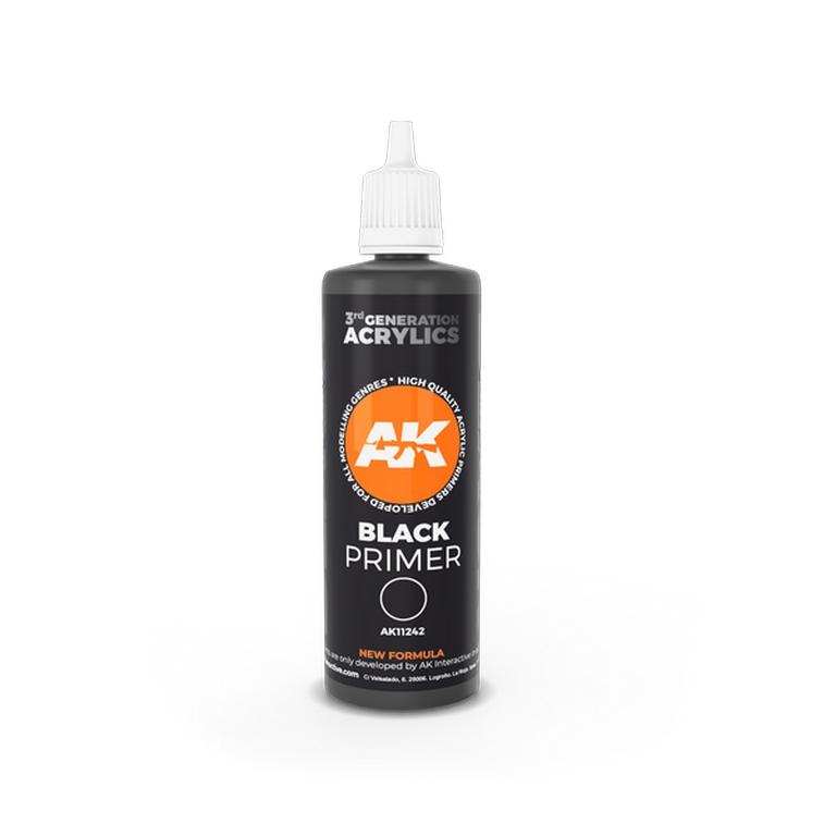 AK Interactive Acrylic Black Primer 100ml