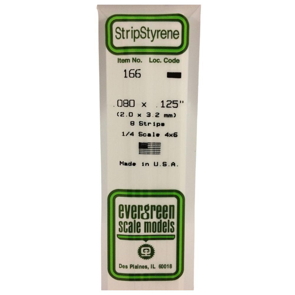Evergreen Styrene Strips .080 X .125 In-8