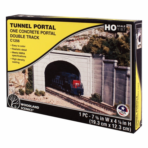 Woodland Scenics Ho Tunnel Port ConcretDbl 1Ea