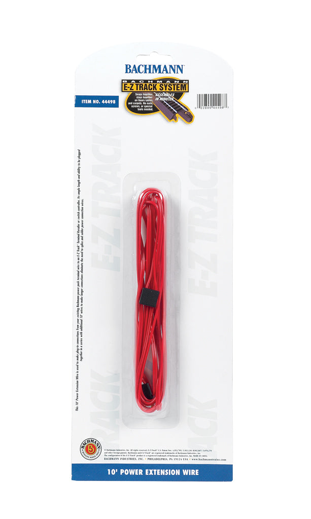 Bachmann 10ft Red Terminal Extension Wire, All Scales