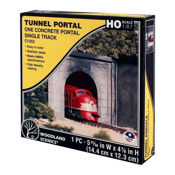 Woodland Scenics Ho Tunnel Port ConcretSgl 1Ea