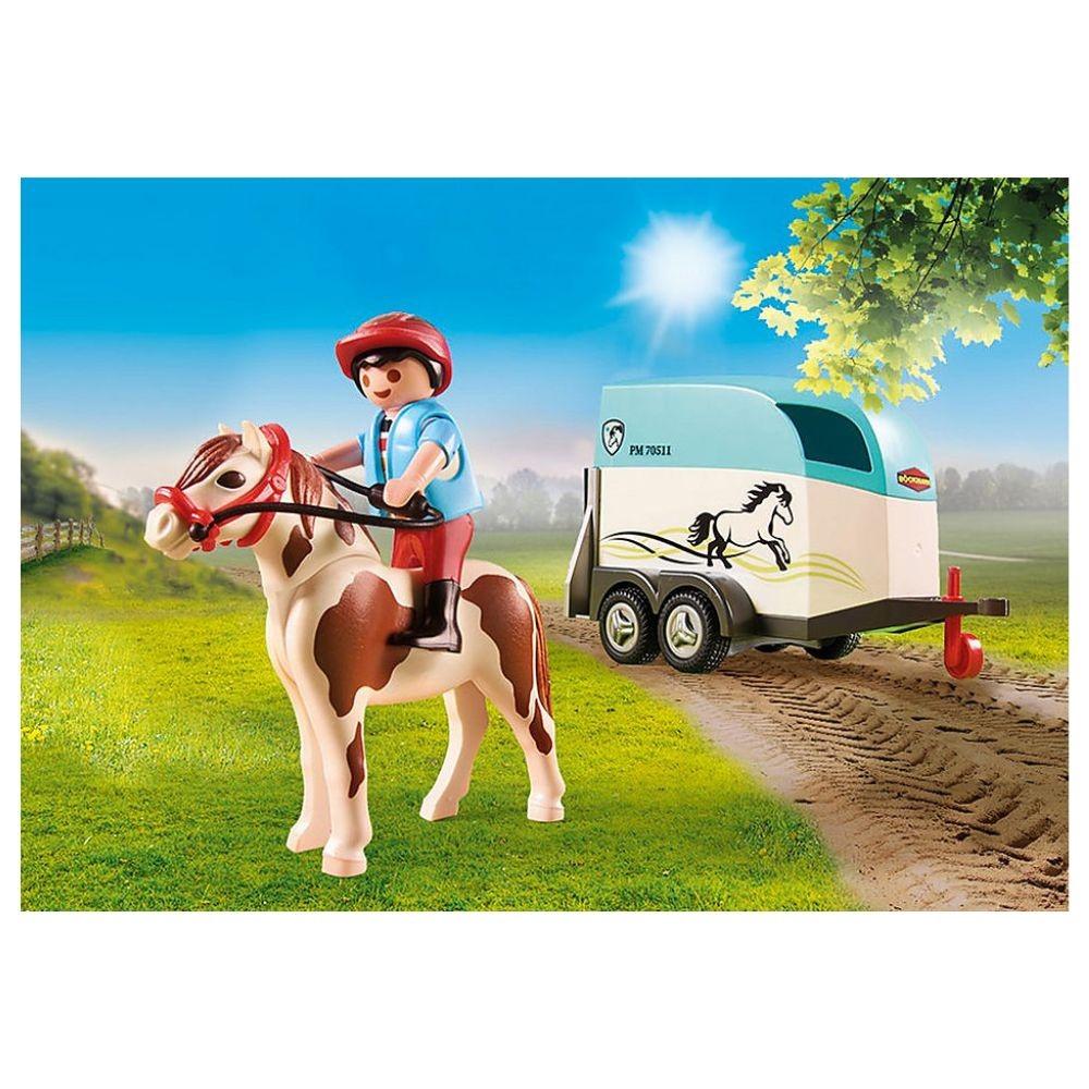 Playmobil Car with Pony Trailer