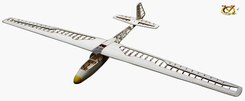 VQ Models Schleicher KA-7 Glider 2540mm.WS, 4Ch RC