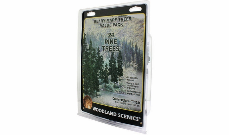 Woodland Scenics 4In - 6In Rm Real Pine24/Pk