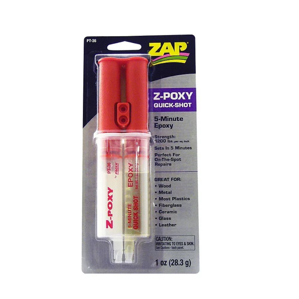 Zap Adhesive Z-Poxy 5 Min 1oz Quick ShotDual Syringe carded   11730074