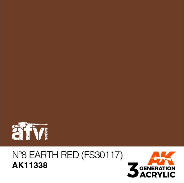 AK Interactive Acrylic Nº8 Earth Red (FS30117)