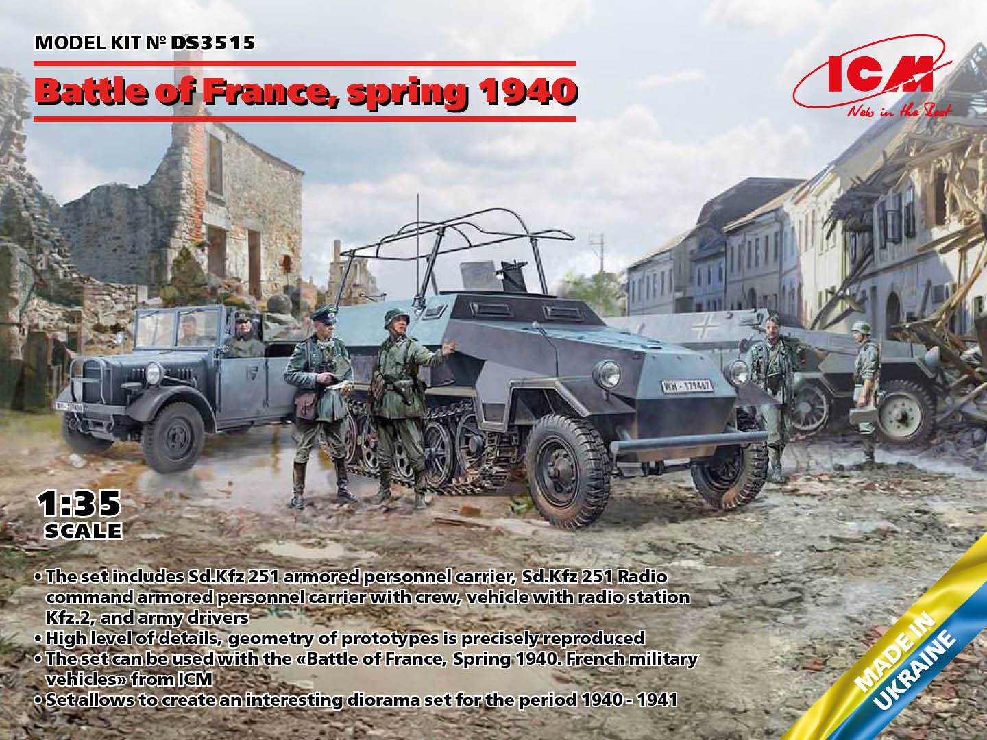 ICM 1:35 Battle of France spring 1940 German Combat Vehicles