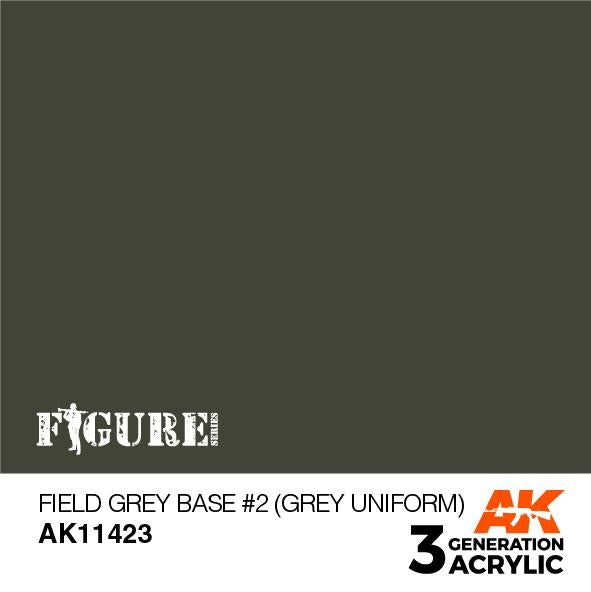 AK Interactive Acrylic Field Grey Base #2 (Grey Uniform)