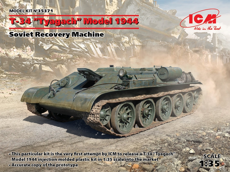 ICM 1:35 T-34 Tyagach 1944 Soviet Recovery