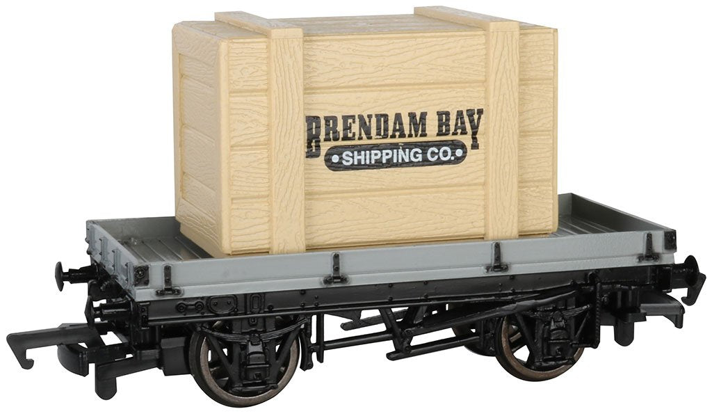 Bachmann 1 Plank Wagon w/Brendam Bay Shipping Co Crate, Thomas/Fnds HO