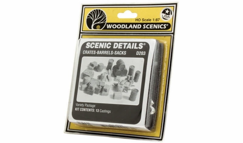 Woodland Scenics Crates-Barrels-Sacks ScDetls