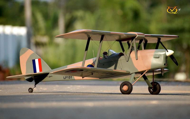 VQ Models Tiger Moth 46-82 /EP Camo Vers. 1400mm WS, 6Ch RC