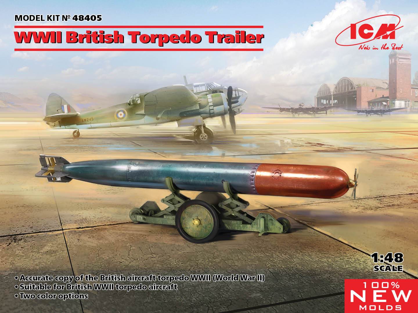 ICM 1:48 WWII British Torpedo Trailer