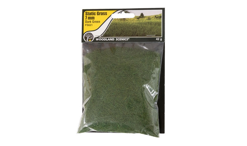 Woodland Scenics 7mm Static Grass Dark Green