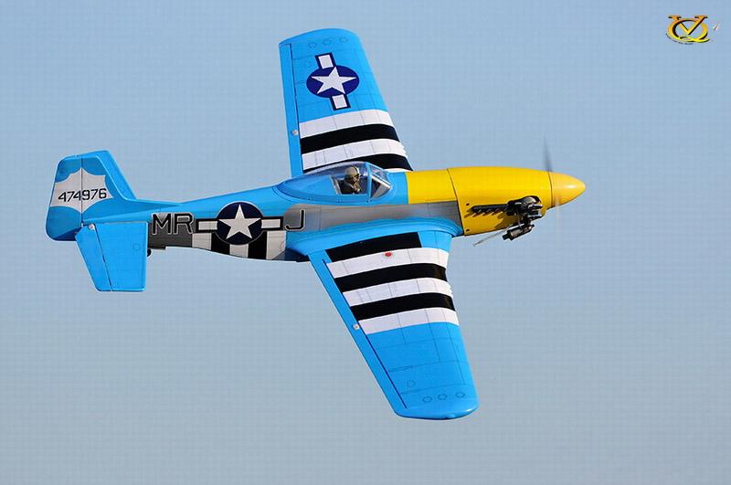 VQ Models P51D Mustang Obsession 46-62/EP U.S. D Day/Blue, 1580mm WS