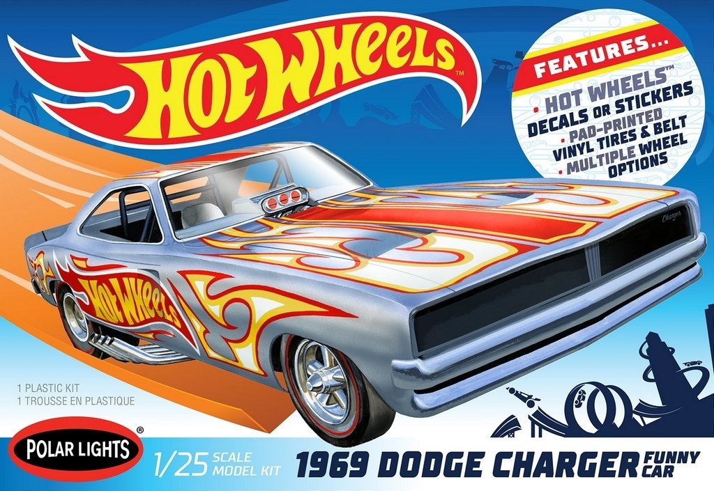 Polar Lights 1:25 1969 Dodge Charger Funny Car Hot Wheels