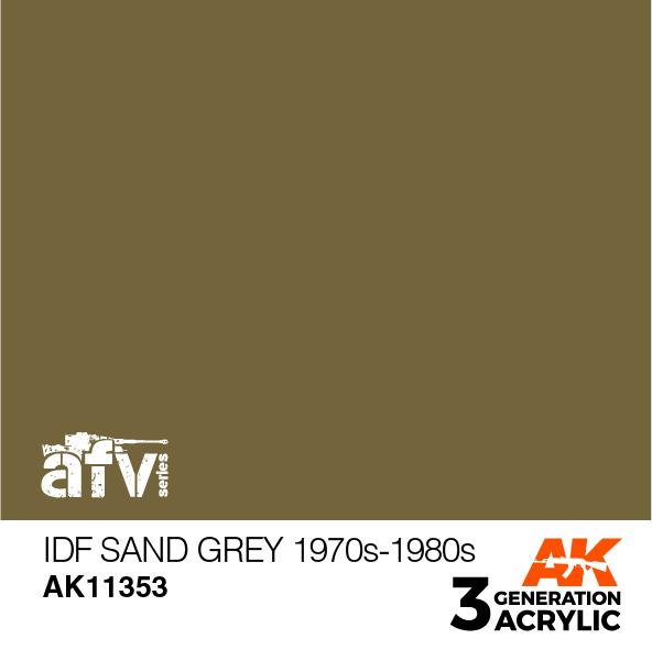 AK Interactive Acrylic Idf Sand Grey 1970S-1980S
