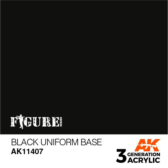 AK Interactive Acrylic Black Uniform Base
