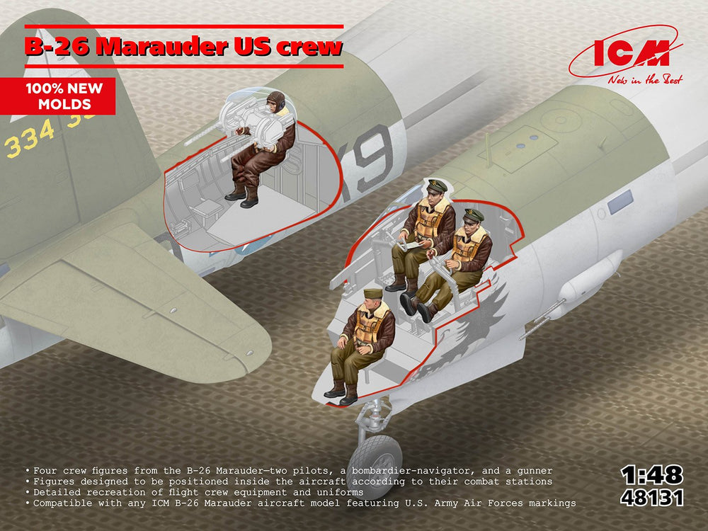 ICM 1:48 B26 Marauder US Crew (5)