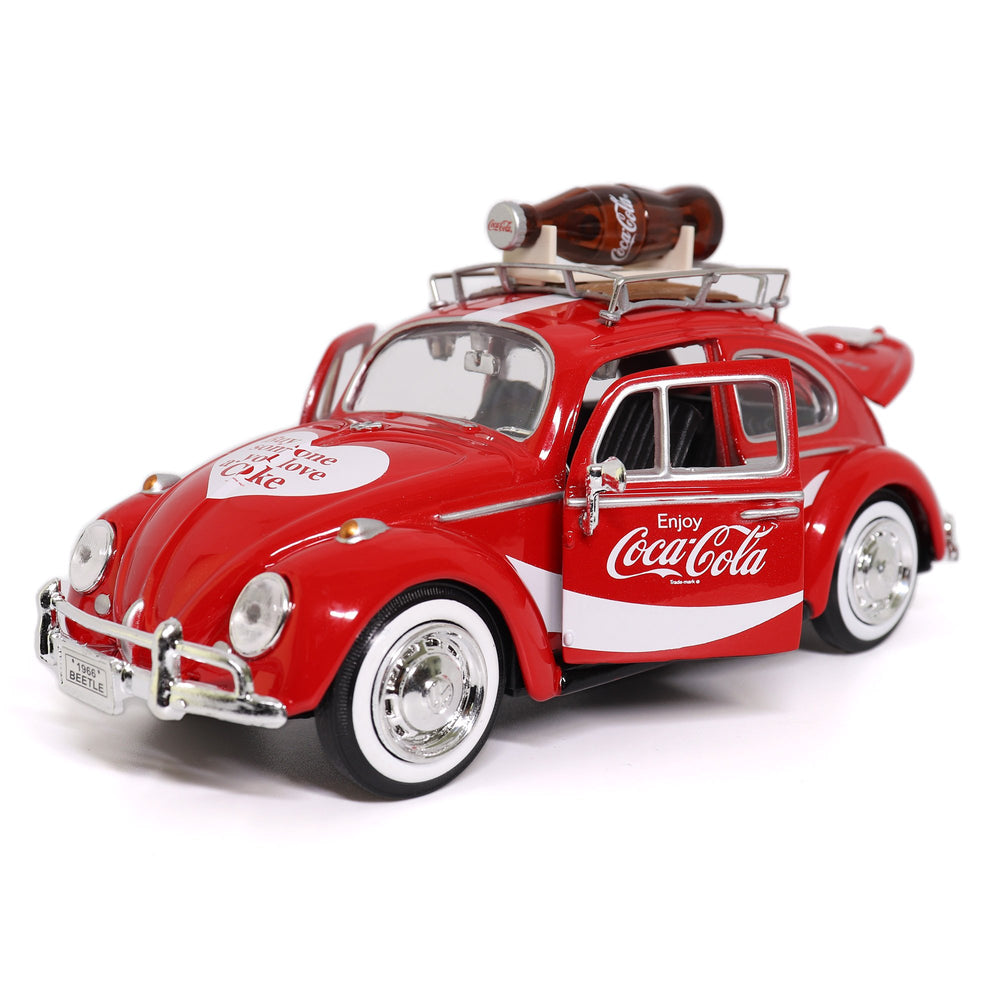 Motorcity Classic 1:24 1966 VW Beetle w/Bottle on Top Rack