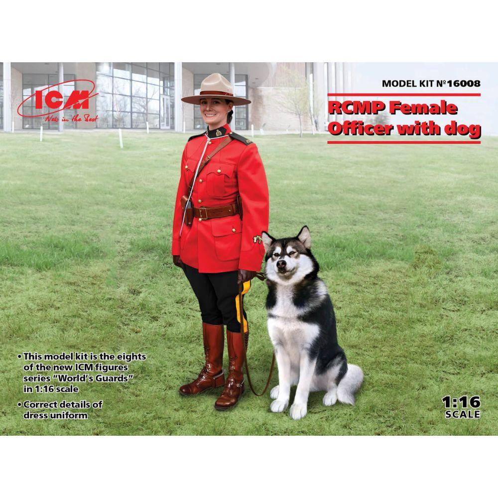 ICM 1:16 RCmp Female Officer W/ Dog