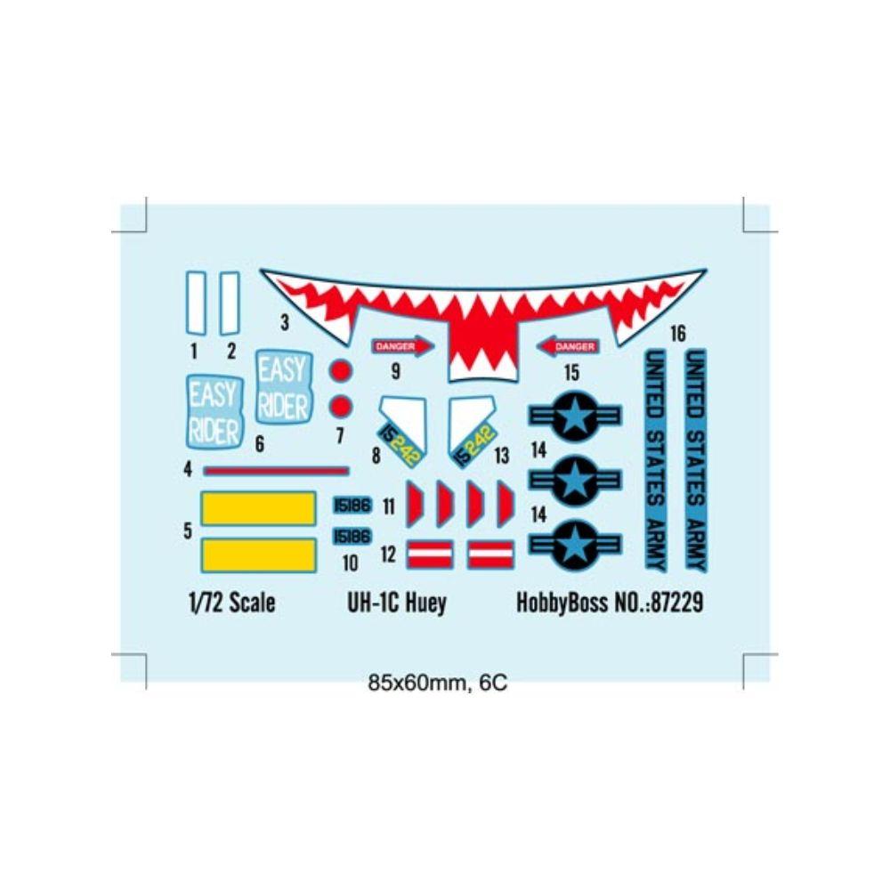 Hobbyboss 1:72 Uh-1C Huey Helicopter