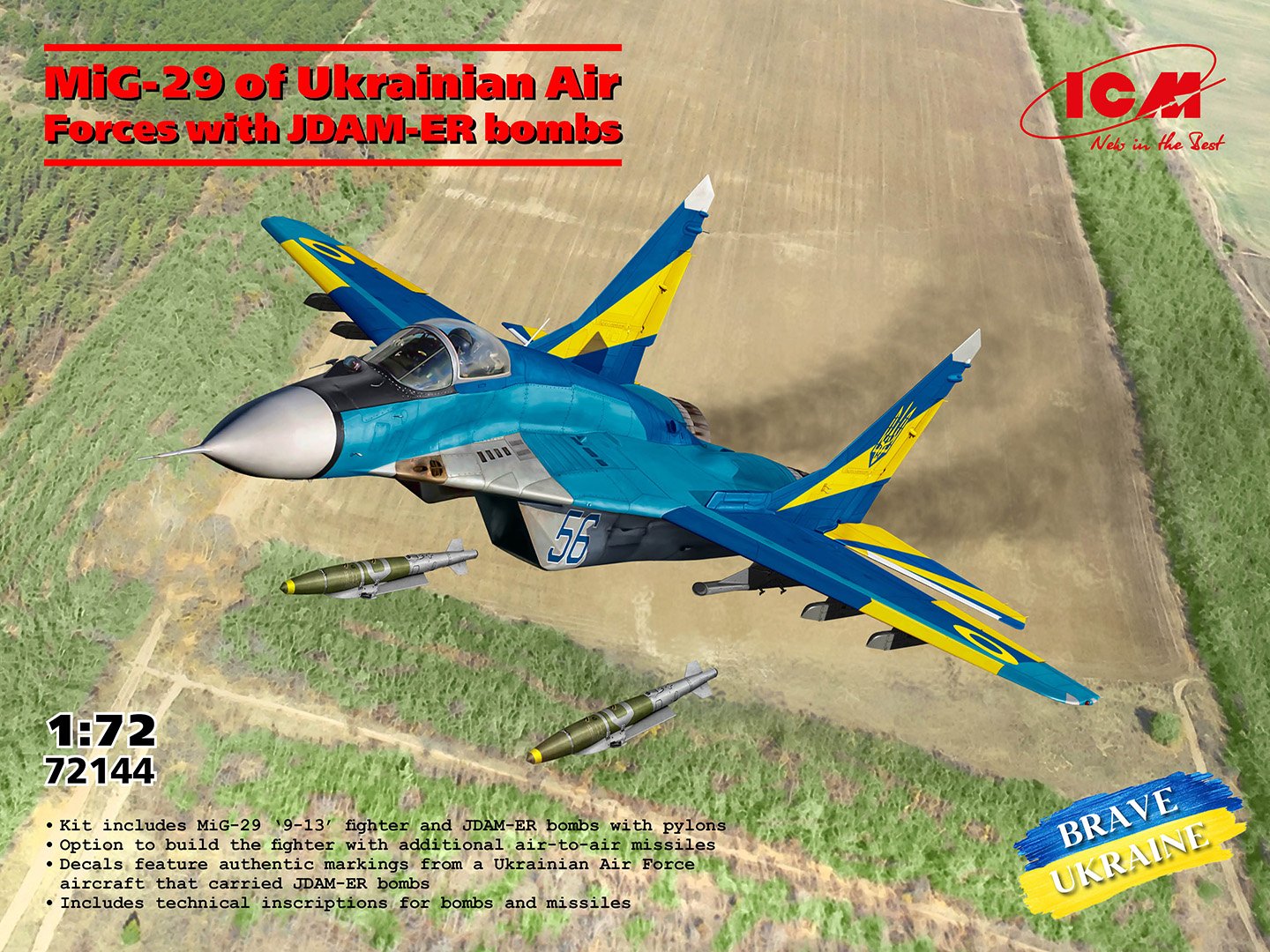 ICM 1:72 MIG 29 Ukrainian Air Force w/JDAM-ER Bombs