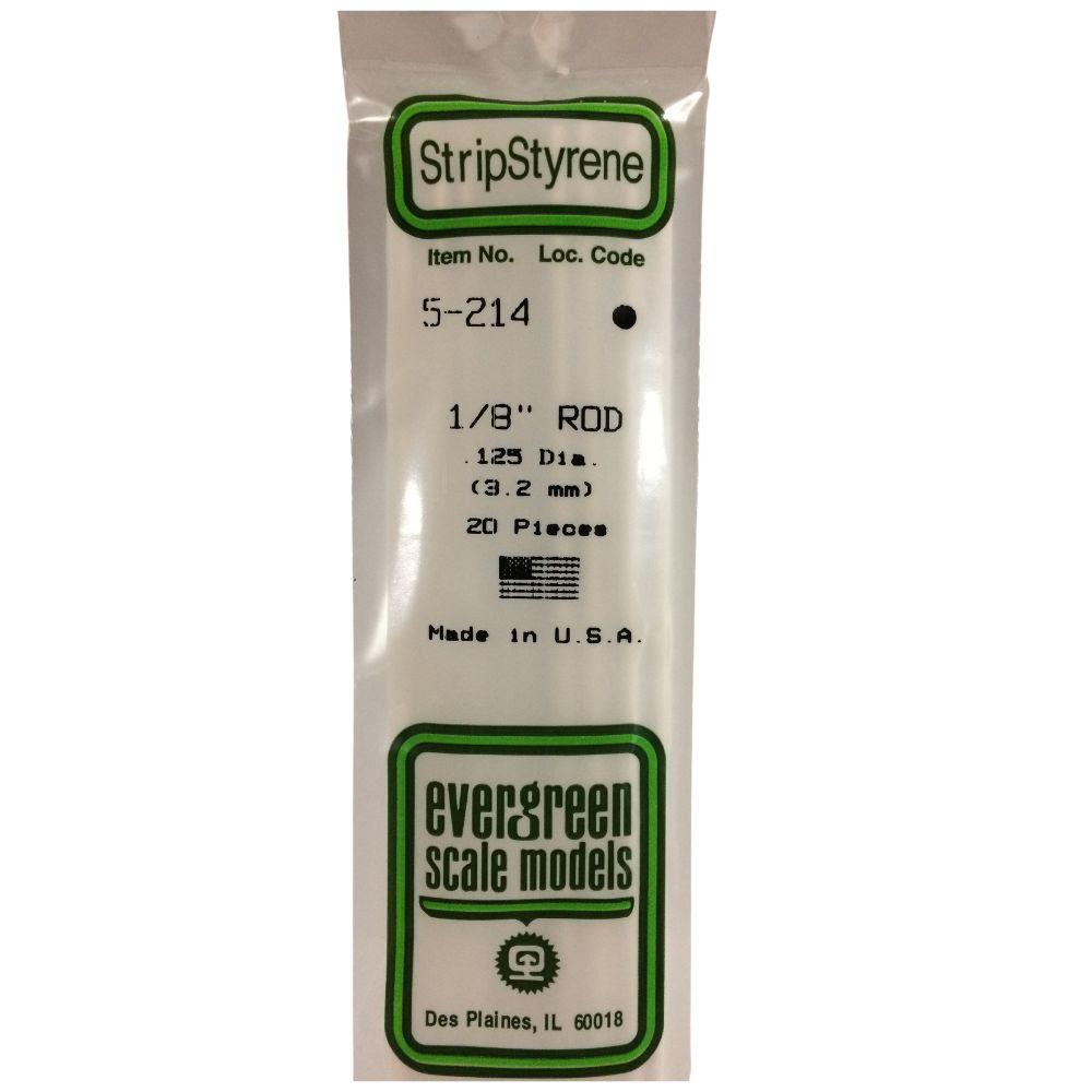 Evergreen Plastic Rod .125 (1/8) In (4)