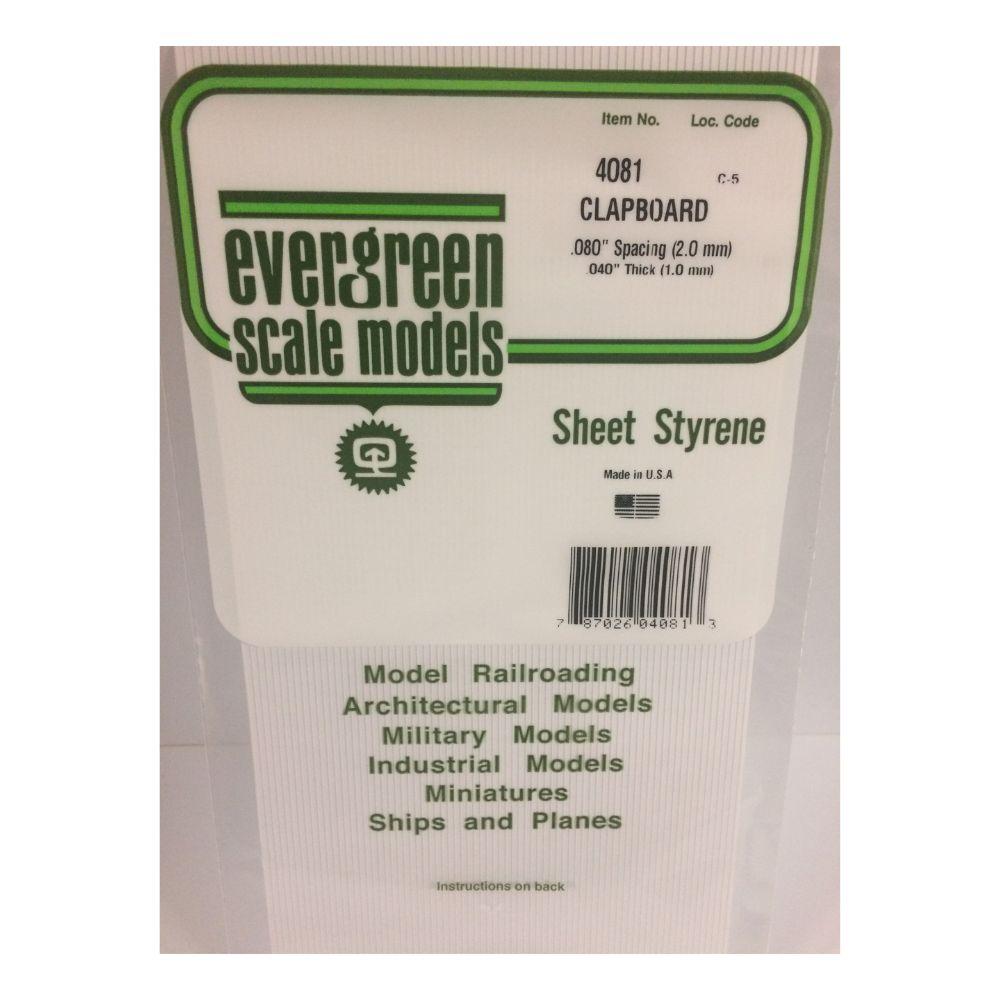 Evergreen Styr Clapboard 12X24 In .080In Sp
