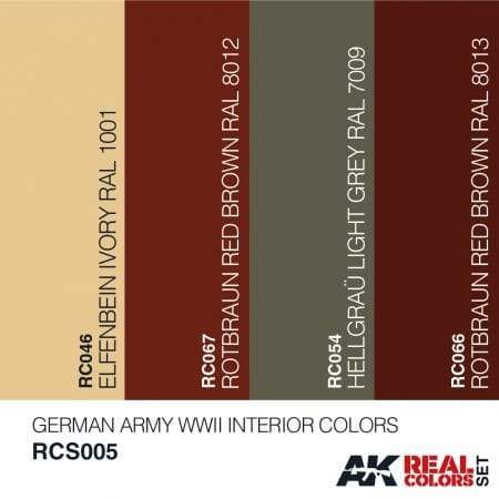 AK Interactive Real Colours German ArmyWW2 Interior Colours Set