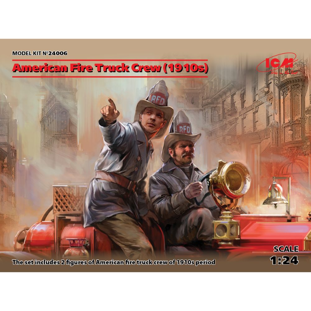 ICM 1:24 Usa Fire Truck Crew (1910S) (2)
