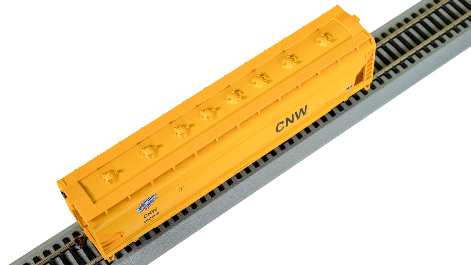 Bachmann Chicago & N/Western #490659 ACF56ft Ctr Flow Cvrd Hopper. HO