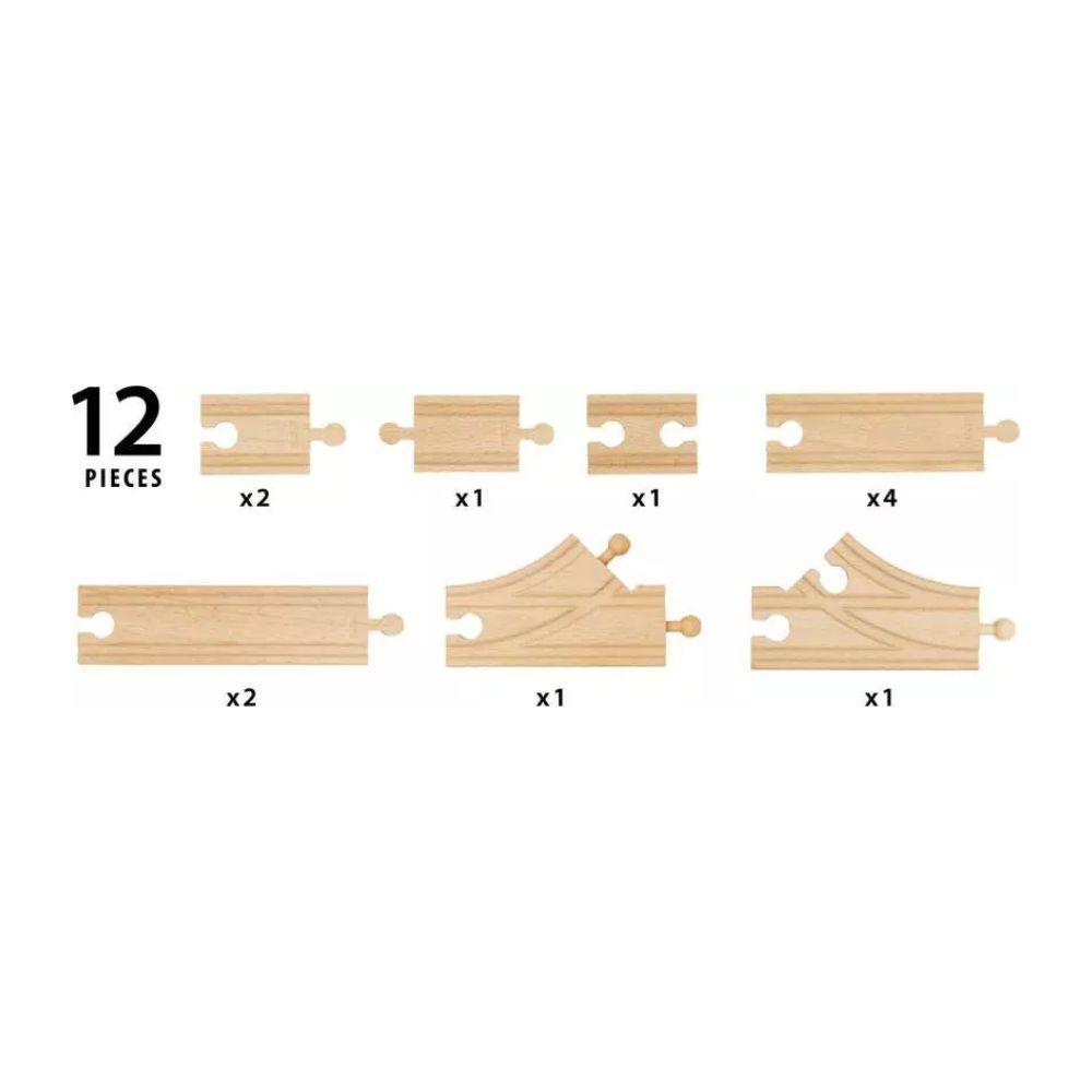 BRIO - Starter Track Pack 12 pieces