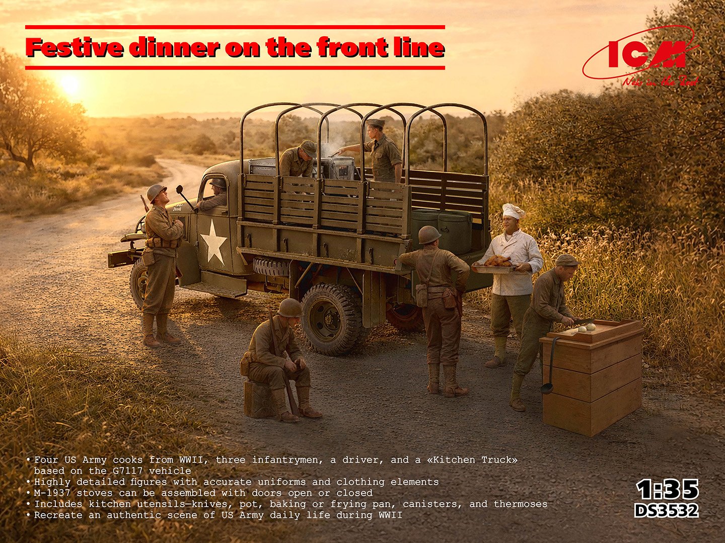 ICM 1:35 Festive dinner on the front line