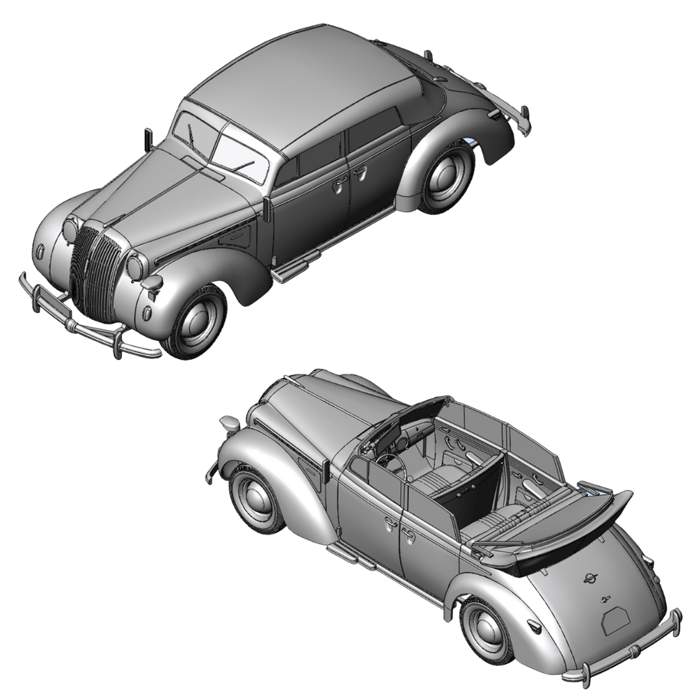 ICM 1:35 Admiral Cabriolet W/Fig