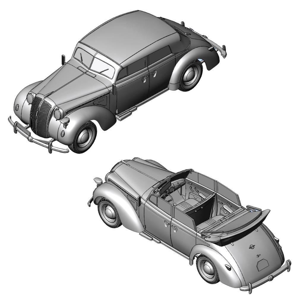 ICM 1:35 Admiral Cabriolet W/Fig