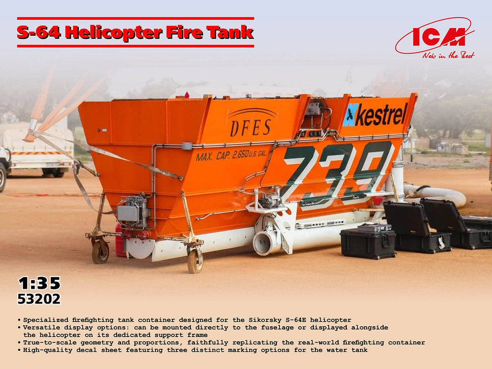 ICM 1:35 S-64 Helicopter Fire Tank
