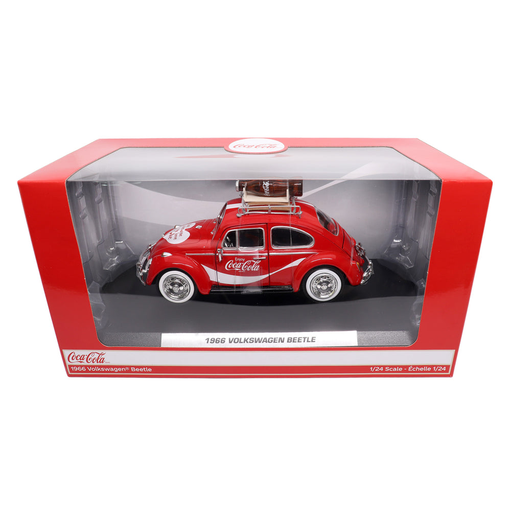 Motorcity Classics 1:24 1966 VW Beetle w/Bottle on Top Rack