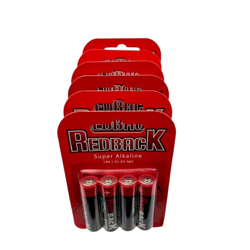 Redback Battery AA Alkaline Battery 1.5V6 x 4 cell Packs.