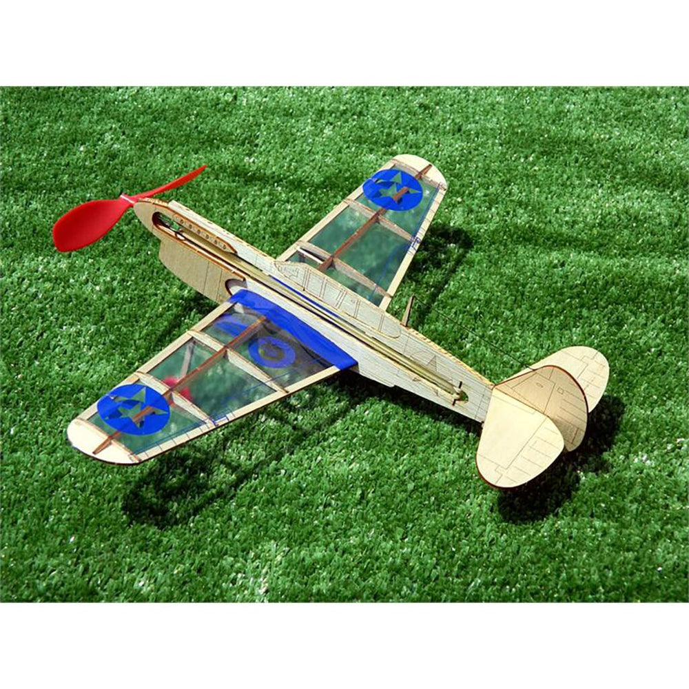 Guillows U.S. Warhawk Rubber Powered Laser Cut Model Kit, 286mm WS