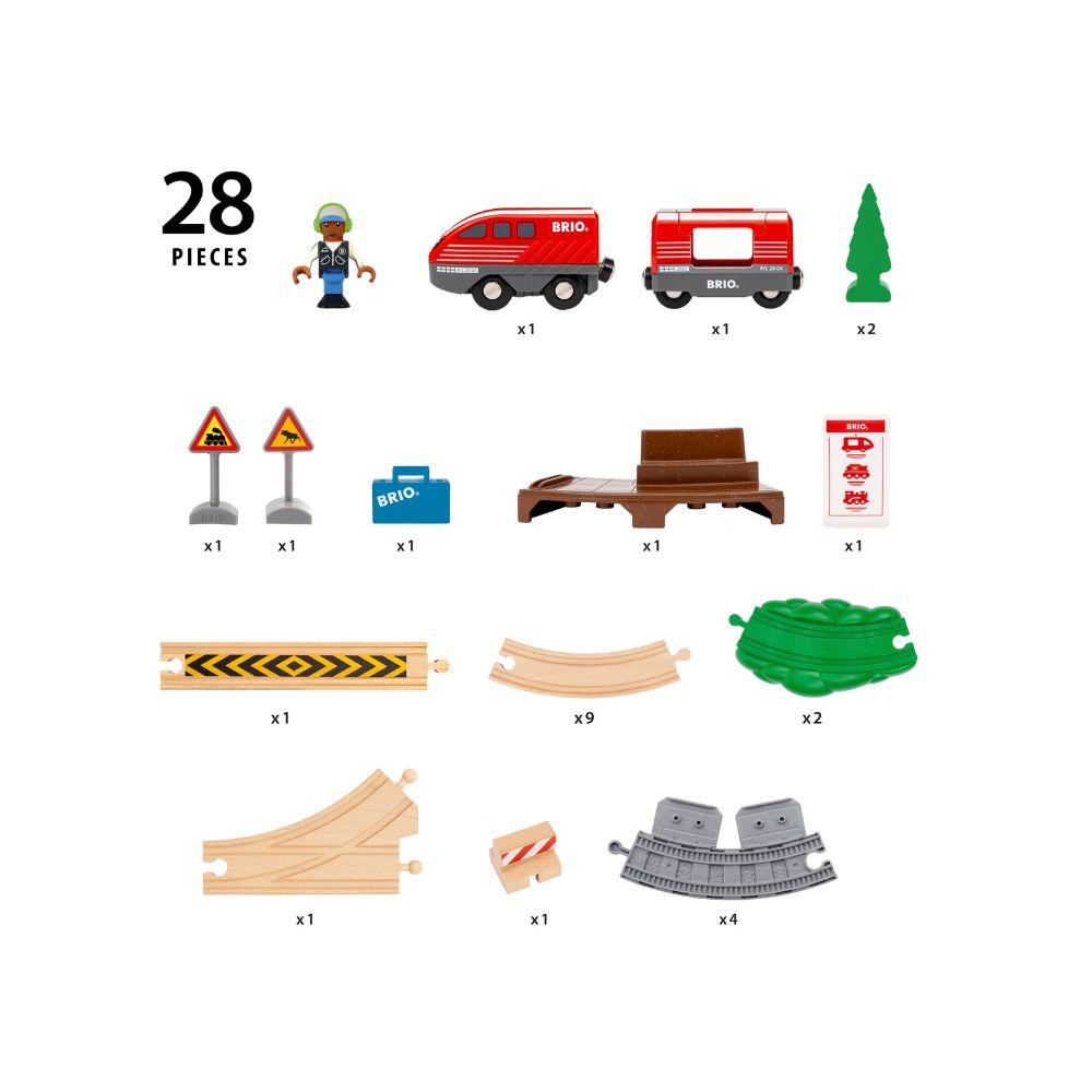 BRIO -  Pullback Train Set 28 pieces