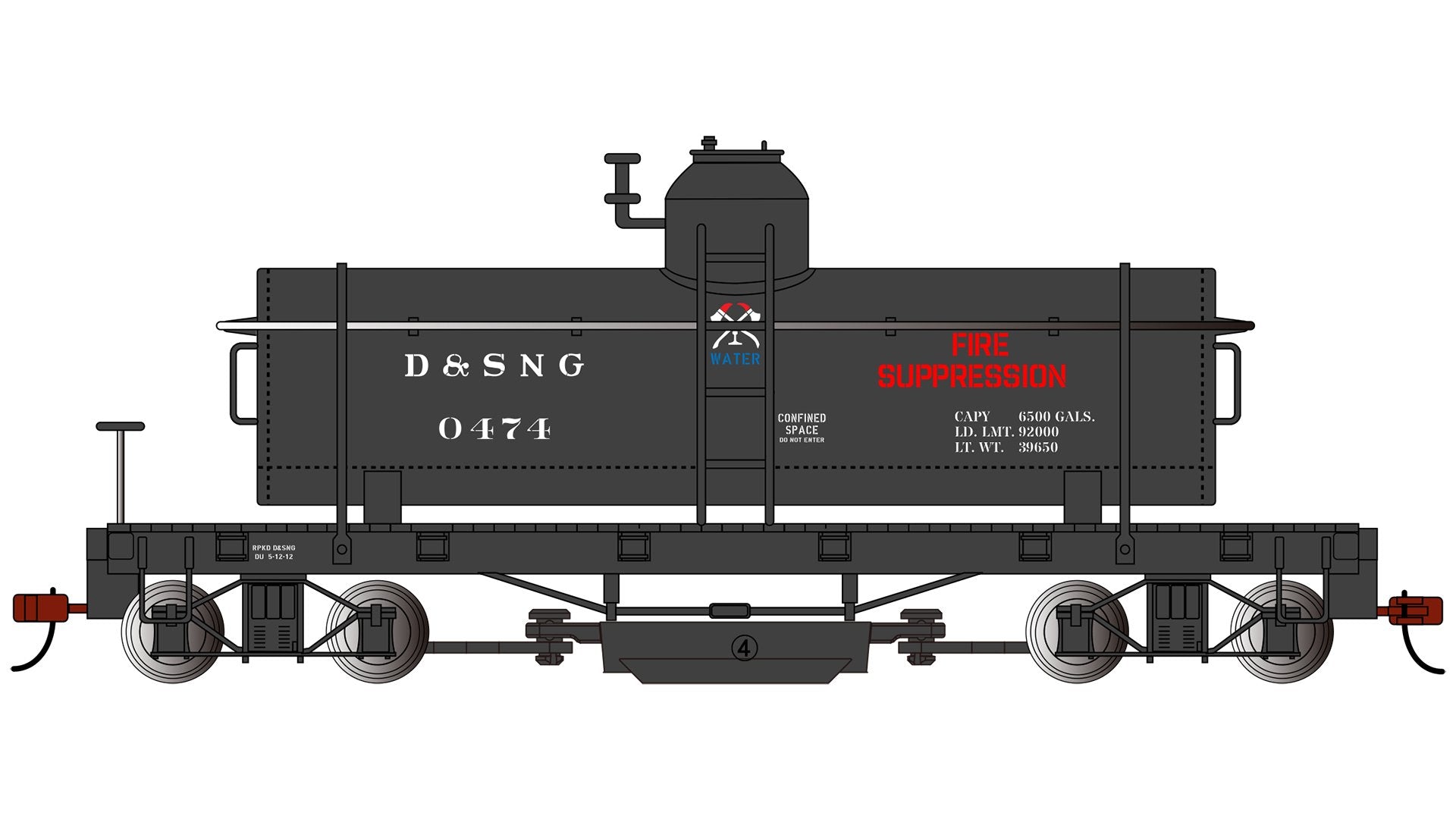 Bachmann Durango And Silverton #0474 - Fire Suppression
