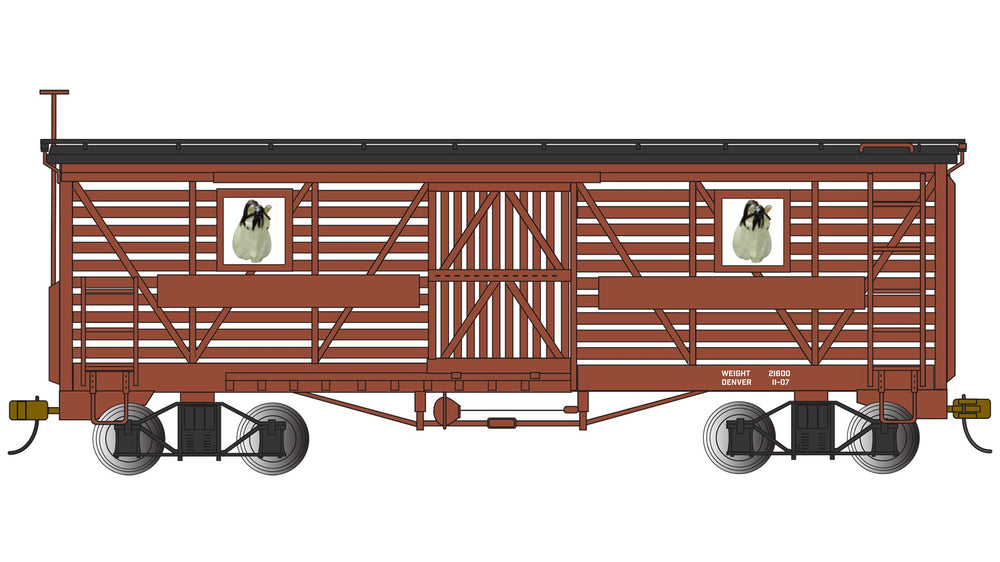 Bachmann Painted, Unlettered - Oxide Redw/ Horses