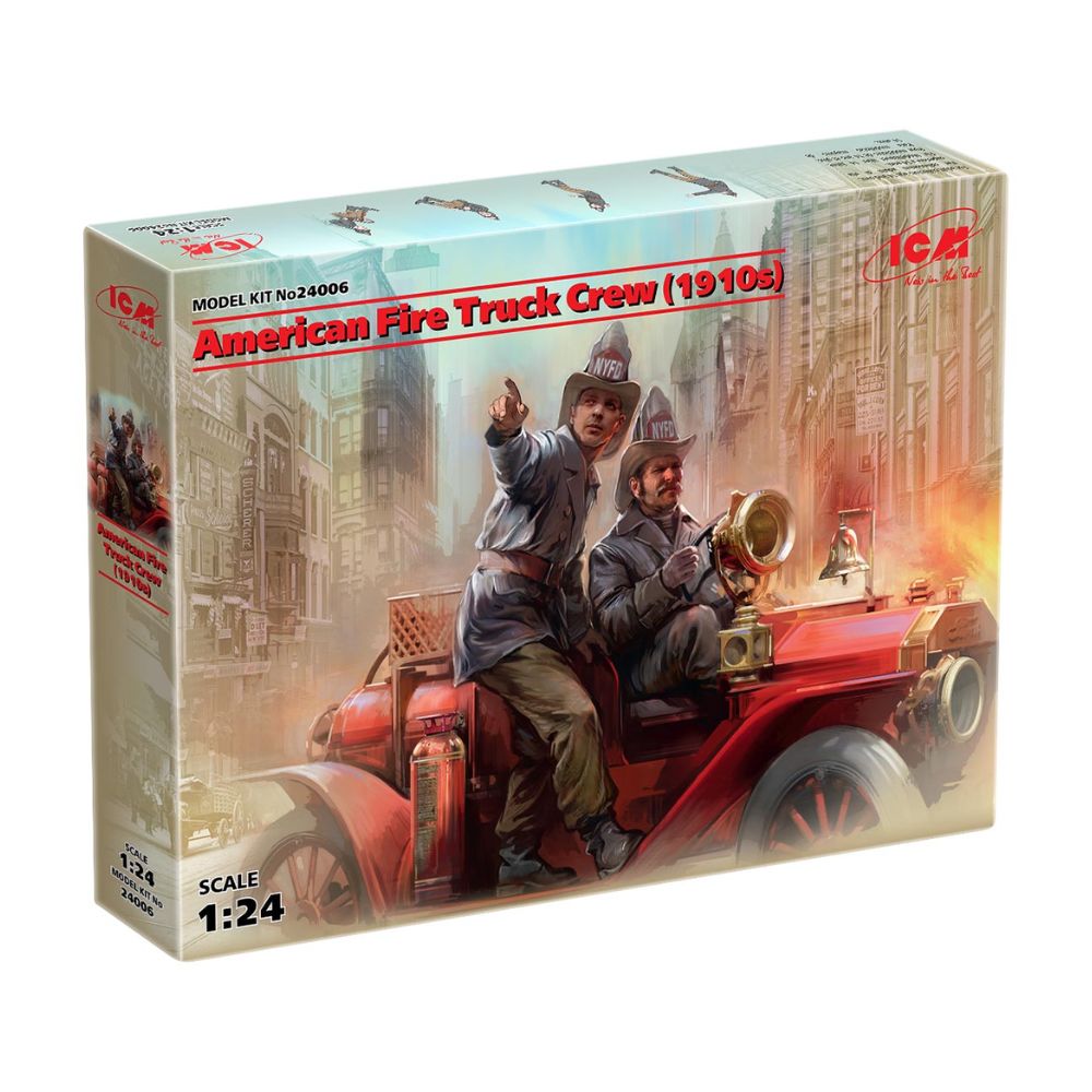 ICM 1:24 Usa Fire Truck Crew (1910S) (2)