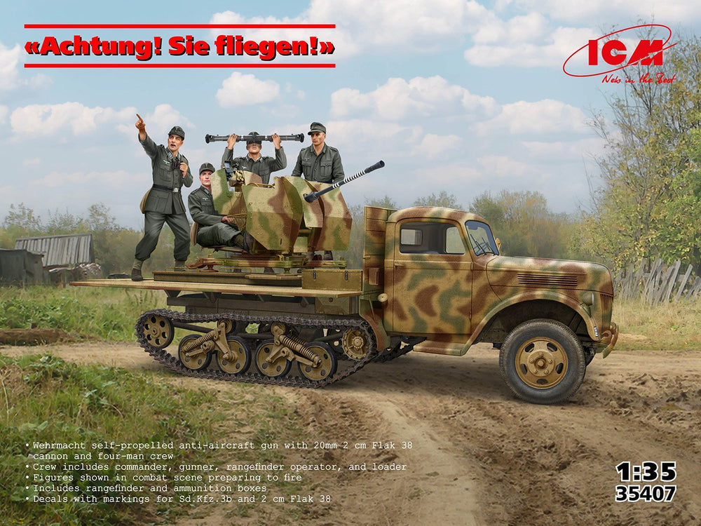 ICM 1:35 Sd KFz 3b with 2cm Flak 38 & crew