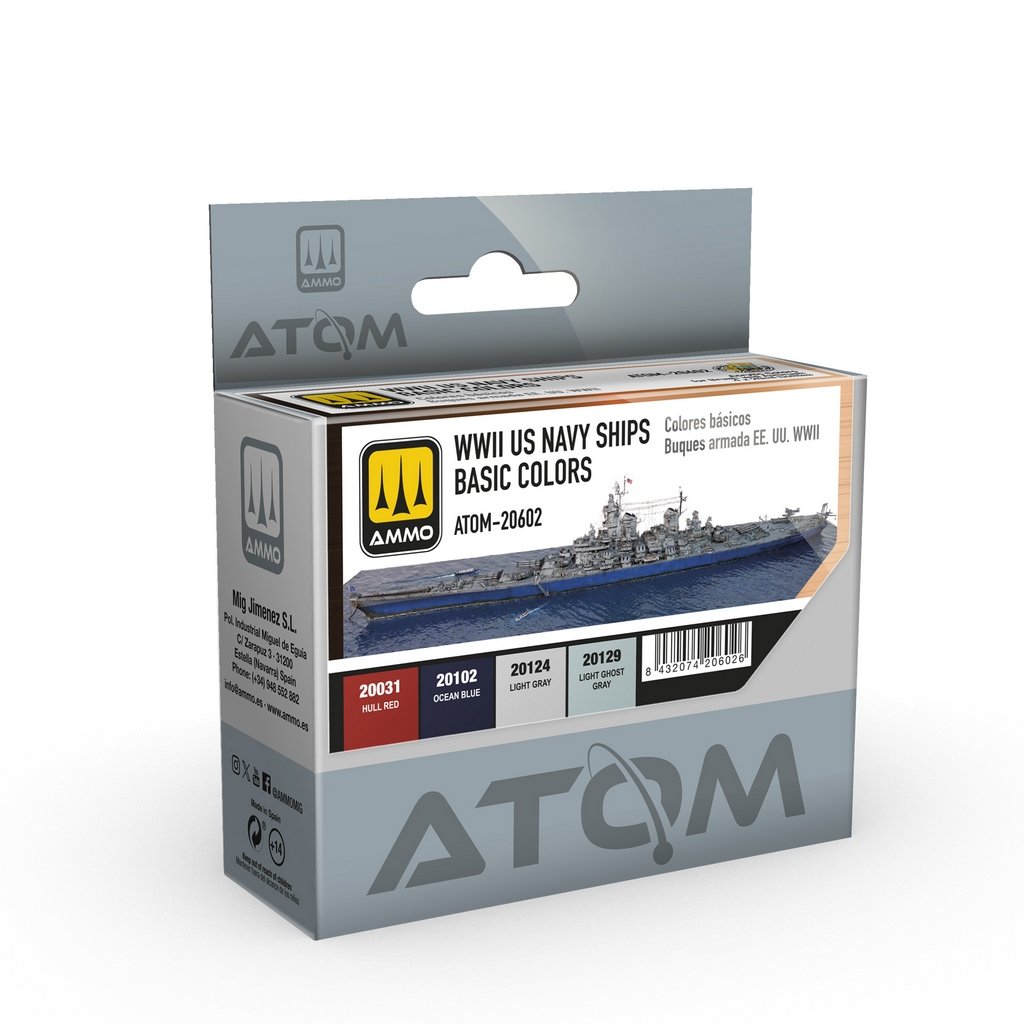 ATOM WWII US Navy Ships Basic Colour Set