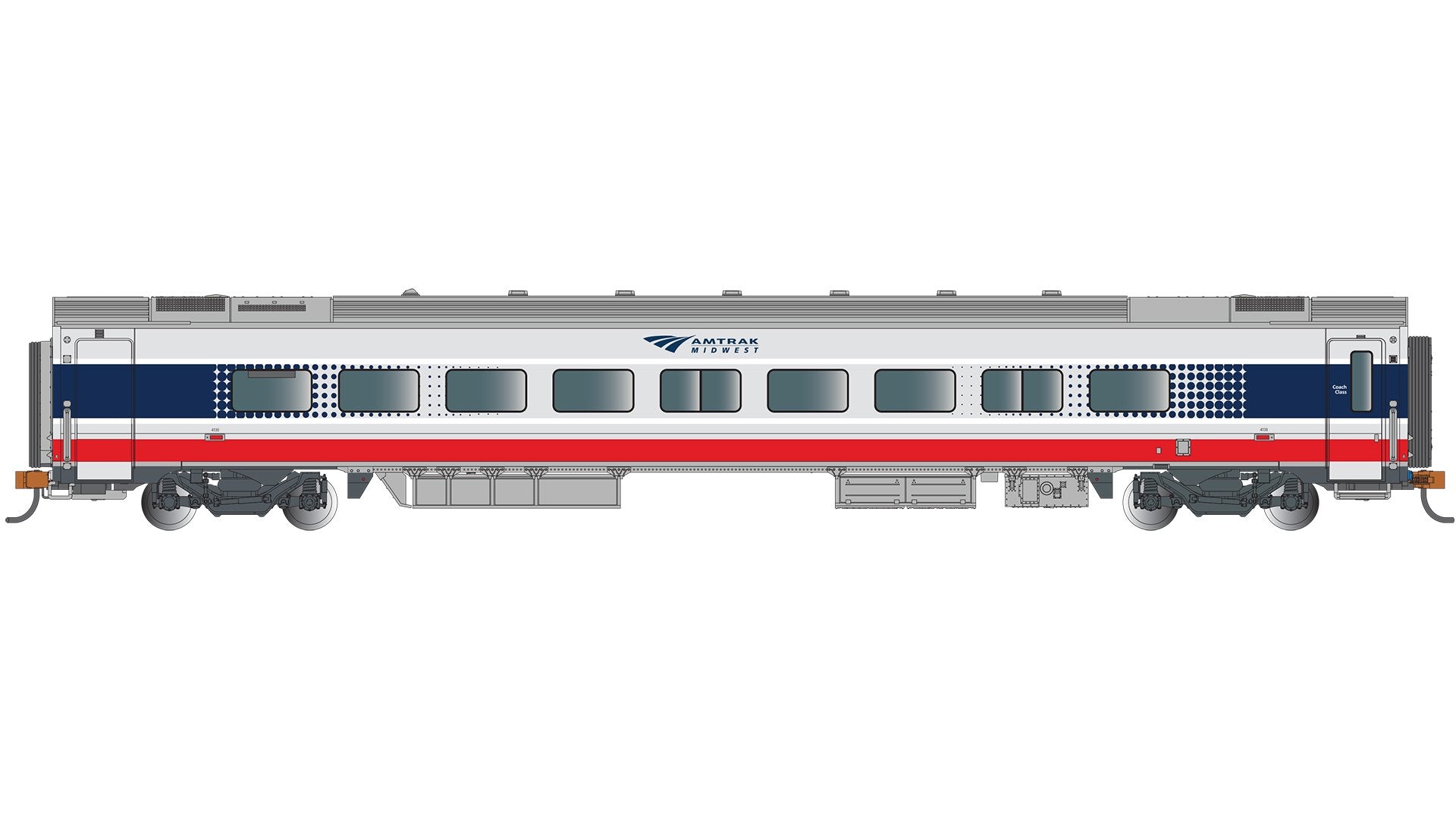 Bachmann Amtrak Midwest? Coach #4130 (Married Pair Car B)