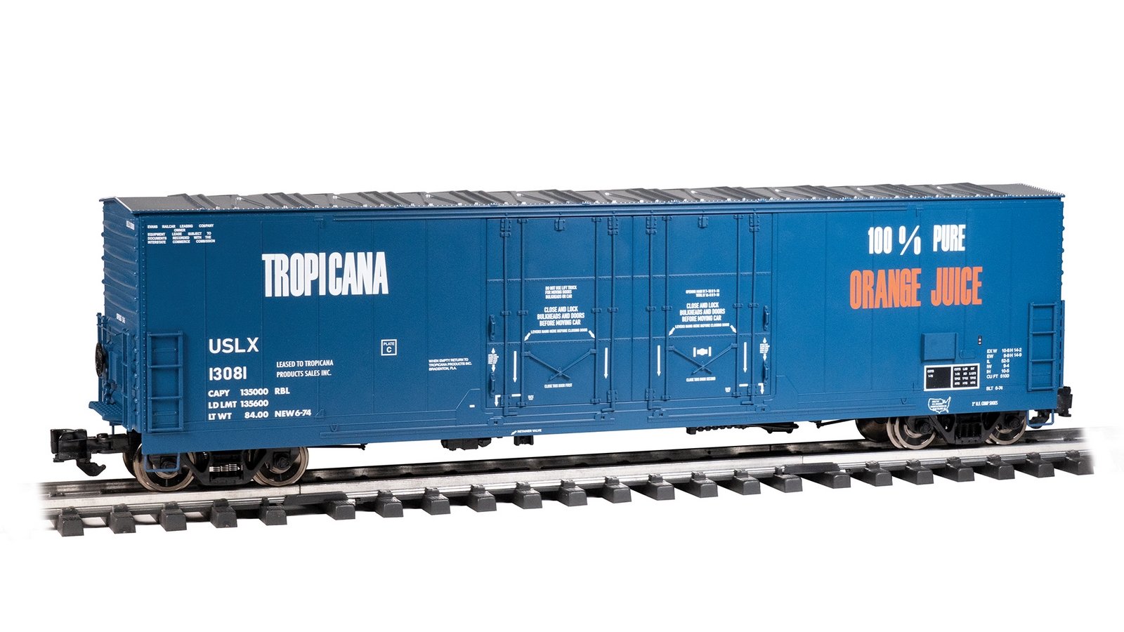 Bachmann Tropicana #13081 53ft Evans BoxCar, G Scale